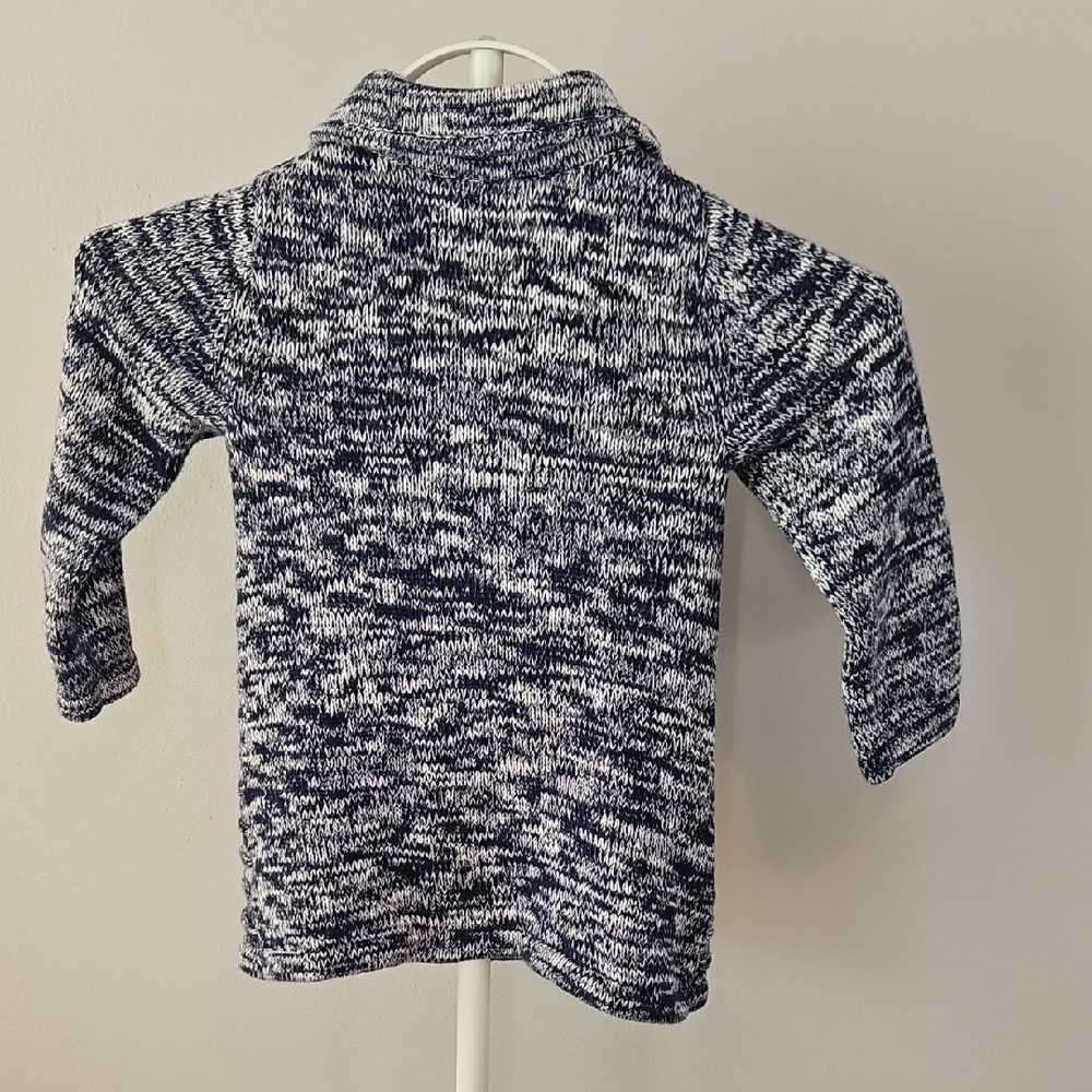 GAP Navy and White Kids Knit Button Down Sweater Jacket - Picture 7 of 7